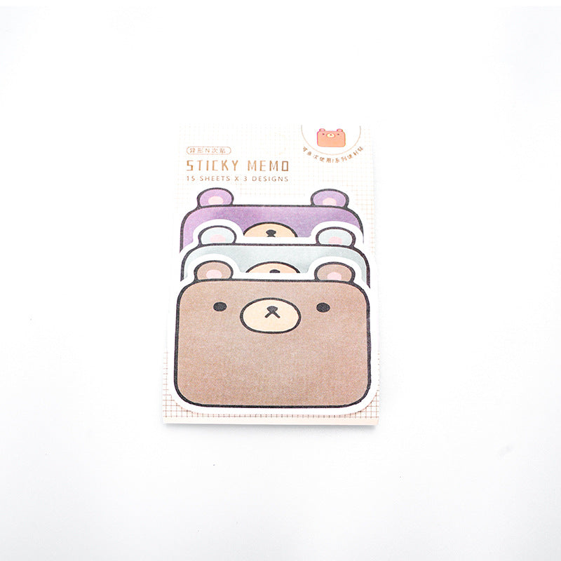 Wholesale 10pcs Cartoon Cute Creative Student Sticky Notes