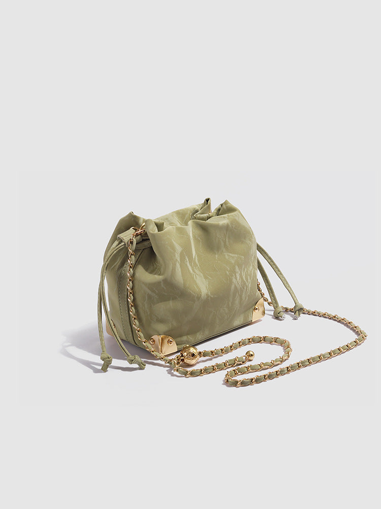 Wholesale Chain cloud bucket bag drawstring commuter shoulder bag