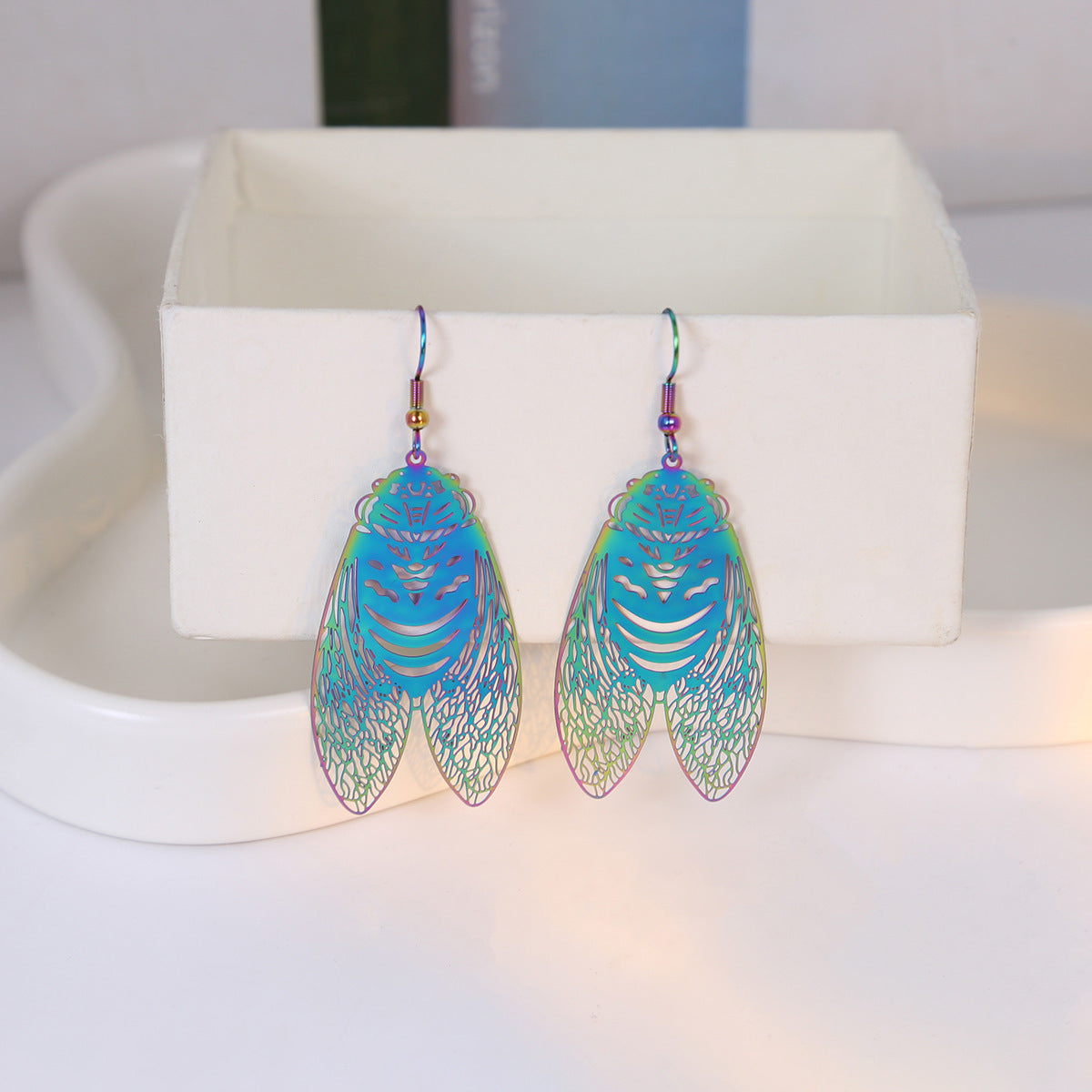 Wholesale Colorful Ocean Series Niche Colorful Shell Jellyfish Earrings