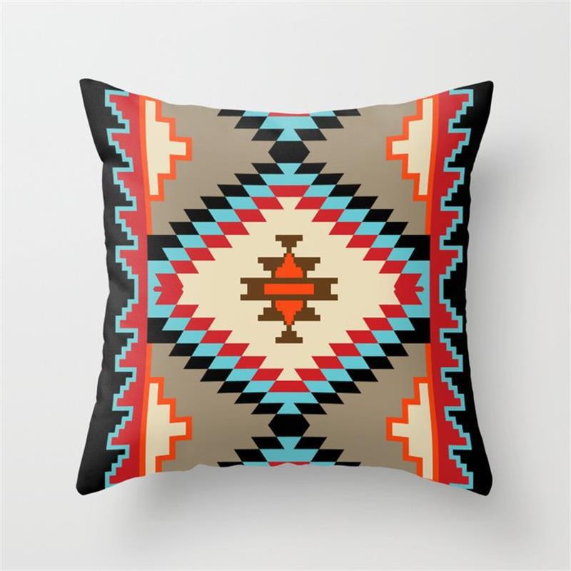 Wholesale Aztec Printed Ethnic Style Linen Pillowcases