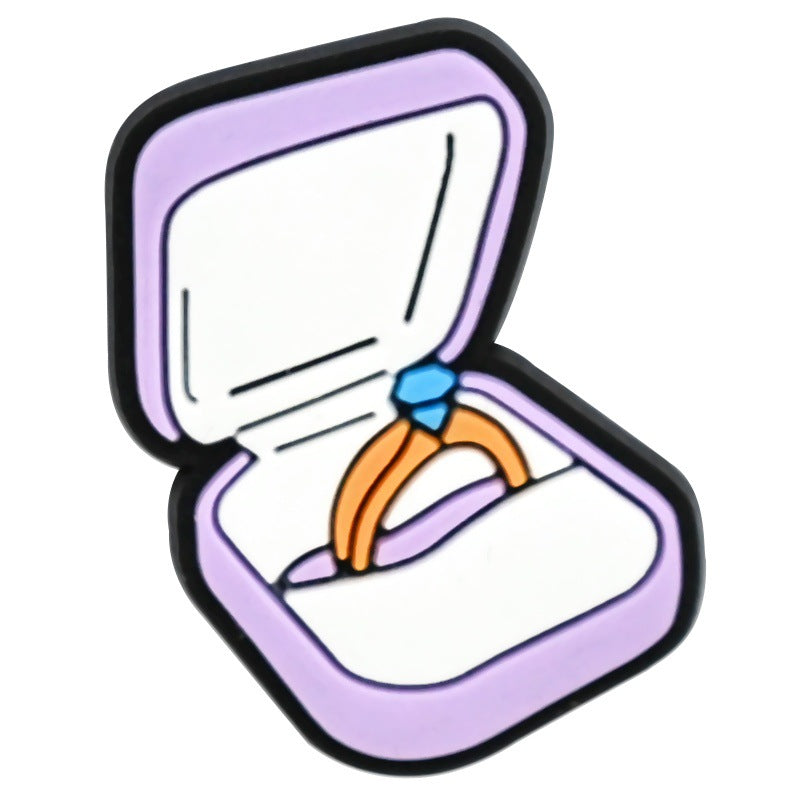 Wholesale Random 100pcs Valentine' s Day Series Wedding Dessert Cartoon Croc Charms