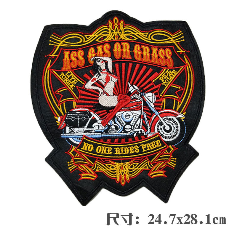 Wholesale Large punk style clothing embroidery DIY Patches