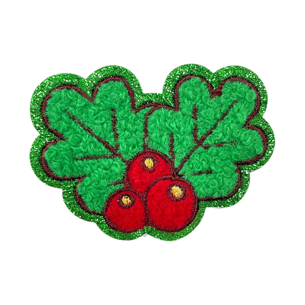 Wholesale Christmas Embroidered Patches Santa Snowman Gingerbread Man Tree Applique For Clothing