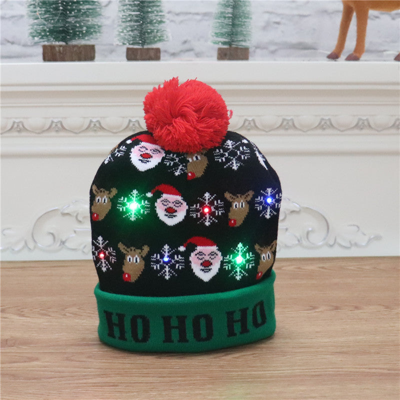 Wholesale Christmas Colorful Luminous High-end Beanie