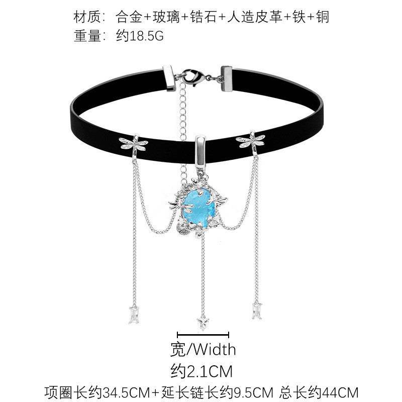 Wholesale Black Butterfly Hip Hop Hottie Personalized Pearl Necklace