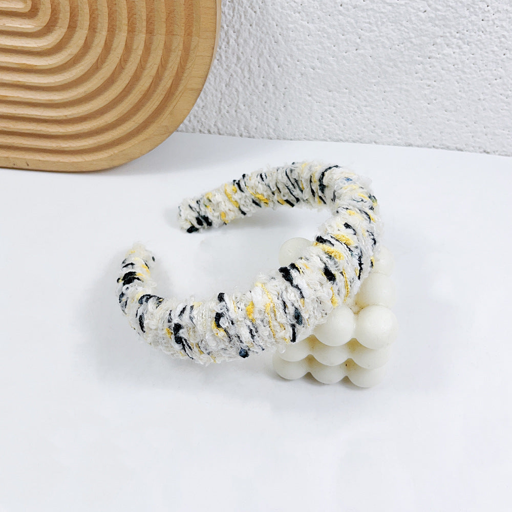 Wholesale Autumn and Winter Colored Wool Wrapped Plush Hair Bands