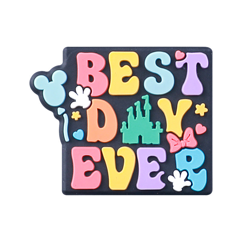 Wholesale 20PCS Creative Cartoon Letters Focus Beads Dream Catcher Silicone Beads