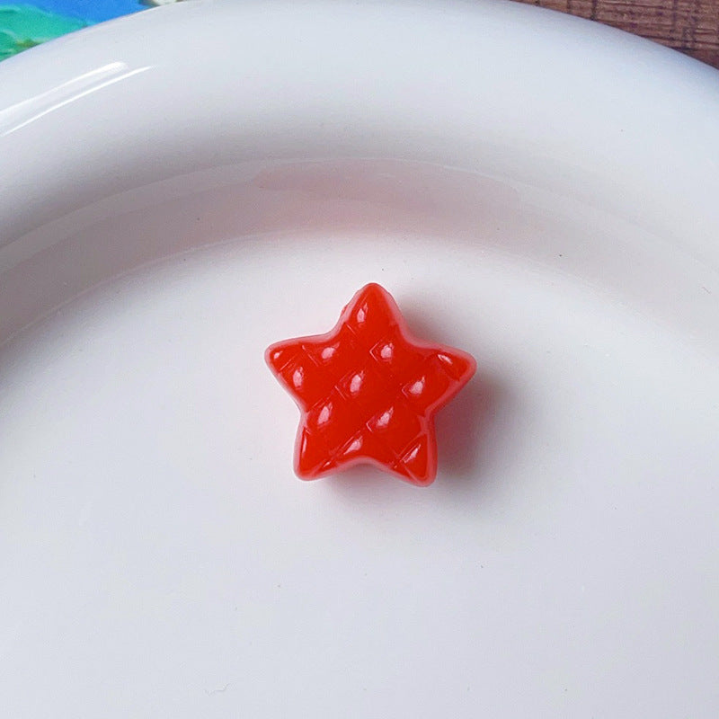 Wholesale 10pcs Five-pointed Star Color Stars Acrylic Beads