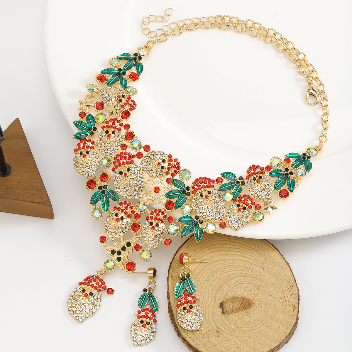 Wholesale 6pcs/pack Christmas Tree Five-pointed Star Snowflake Jewelry Set