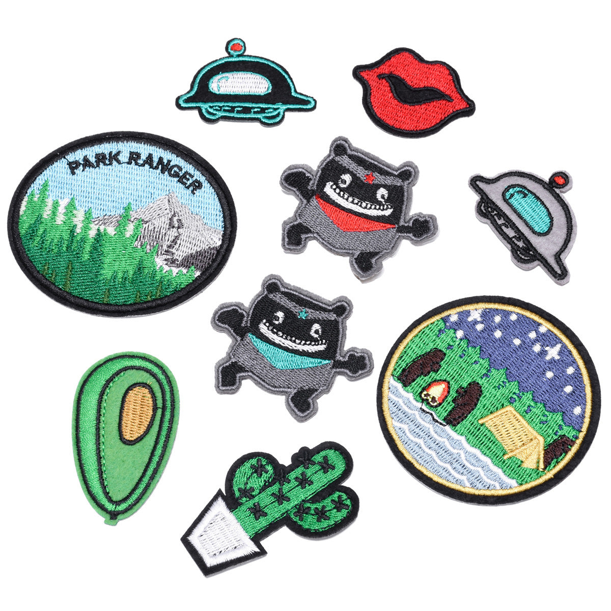 Wholesale Chic Embroidered Cloth Patches For Clothing Repair Decorative Applique Badges DIY Sewing Craft Supply Gift