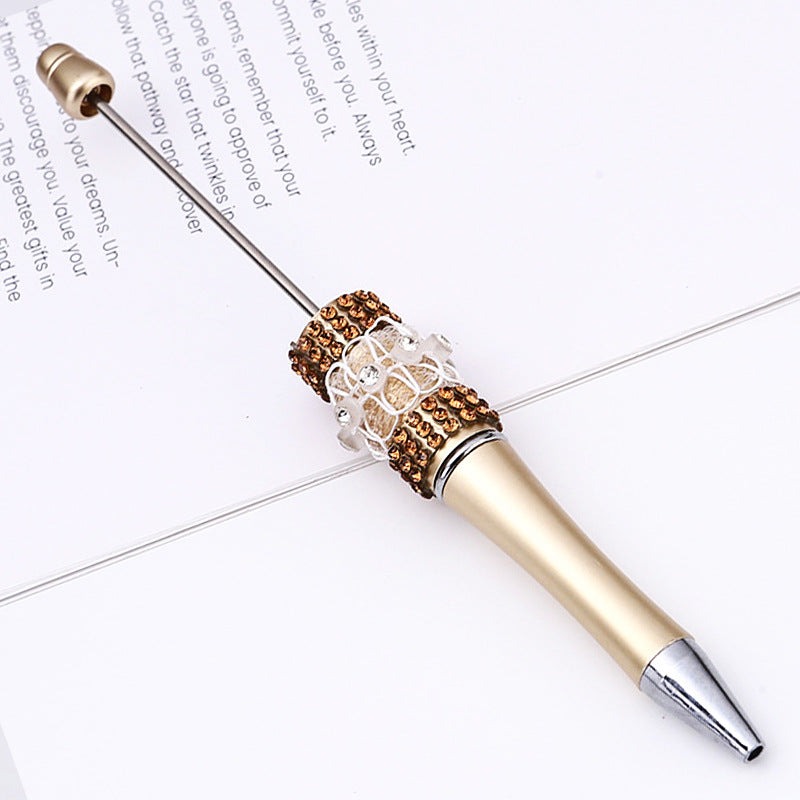 Wholesale 10pcs Beadable Pens DIY Diamond-studded Creative Butterfly Mesh Handmade Diamond Ballpoint Pen