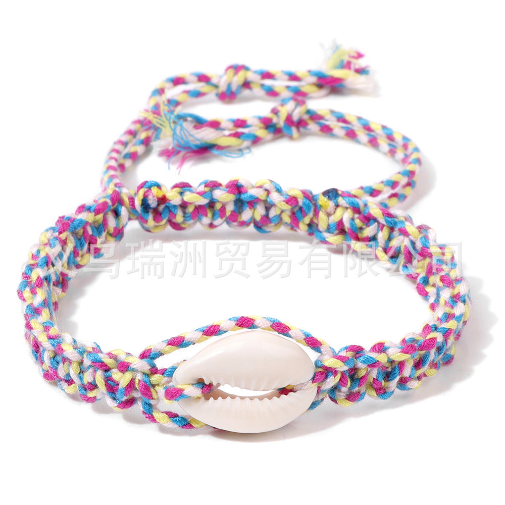 Brazalete trenzado de alambre de concha de concha al por mayor