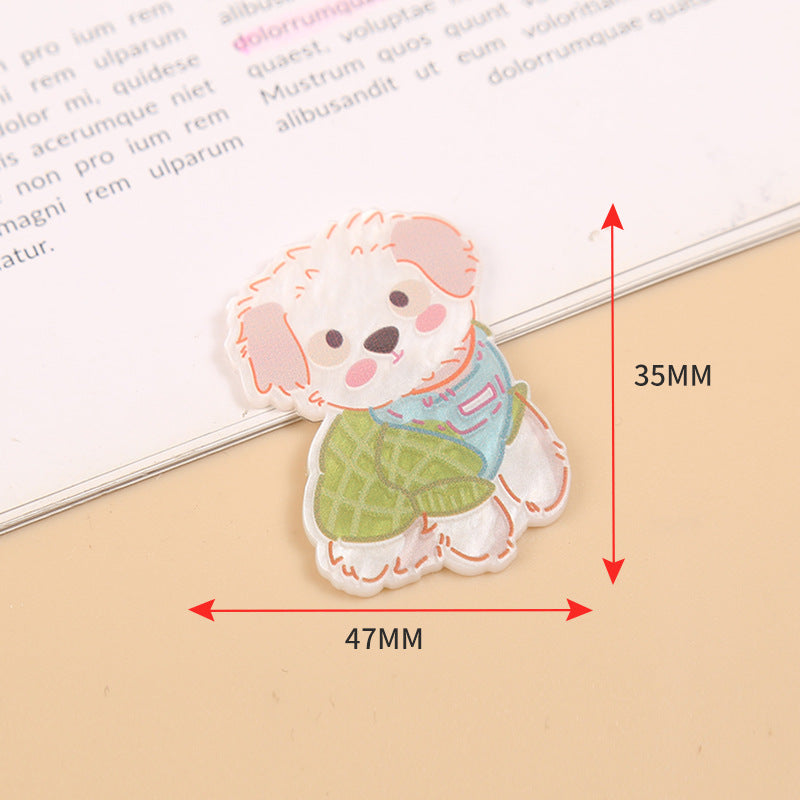 Wholesale Puppy Animal Series Acrylic Flatback Shaker