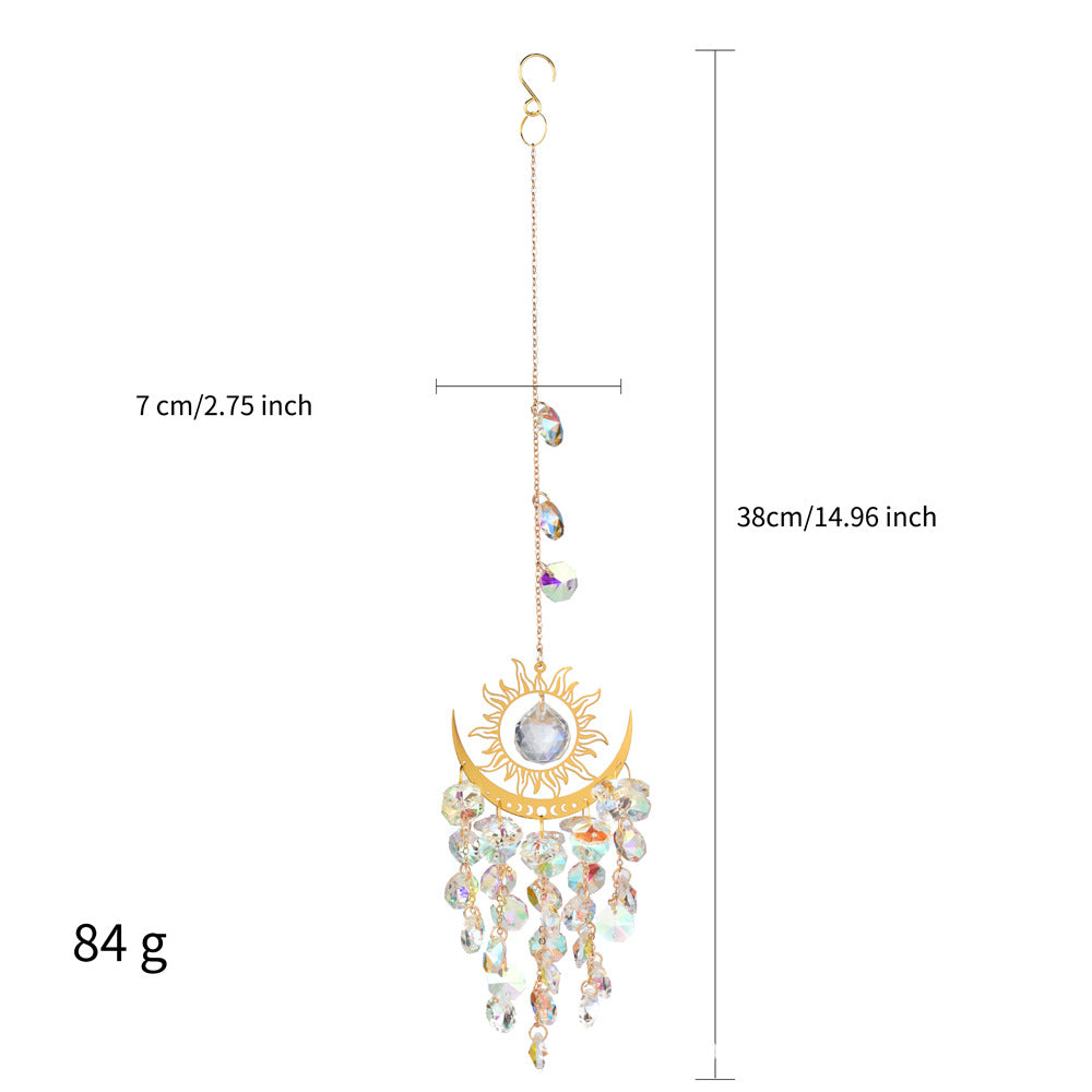 Wholesale Devil' s Eye Sun Moon Crystal Wind Chime