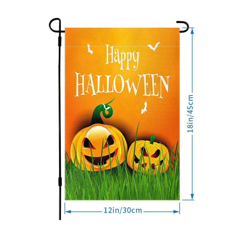 Wholesale Halloween Garden Flag Skull Hanging Flag Party Atmosphere Garden Flag