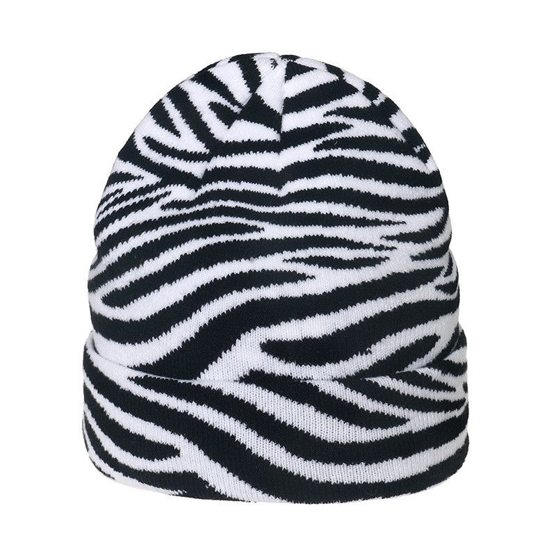 Wholesale Cute Leopard Print Cow Knitted Beanie
