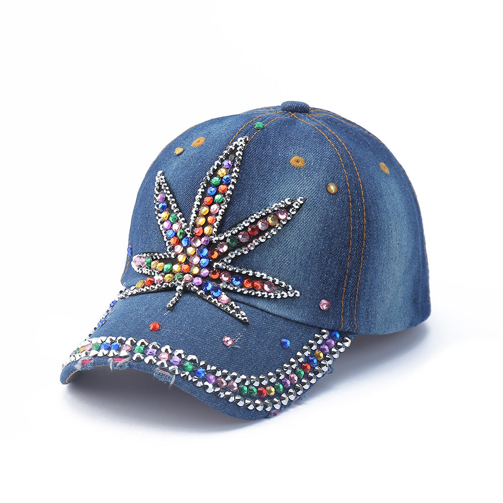 Wholesale Diamond Inlaid Denim Baseball Caps