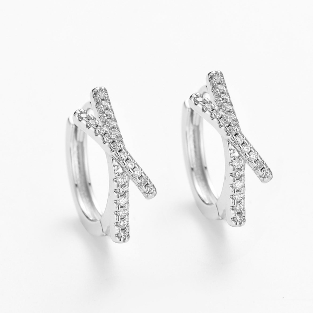 Wholesale Zircon Cross Earrings,  Niche Design