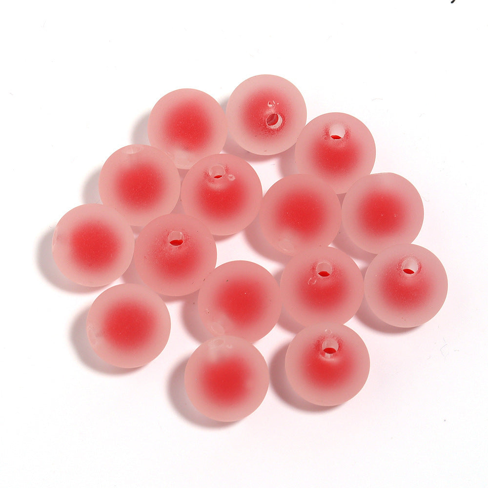Wholesale 200pcs 16mm colored frosted acrylic beads