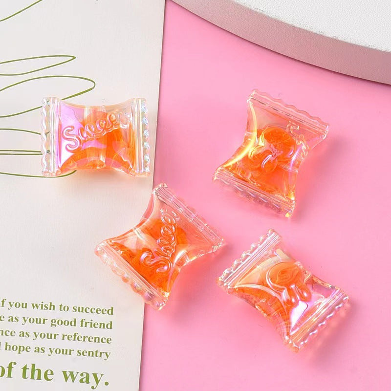 Cuentas de agujero recto de dulces acrílicos de 10 piezas al por mayor