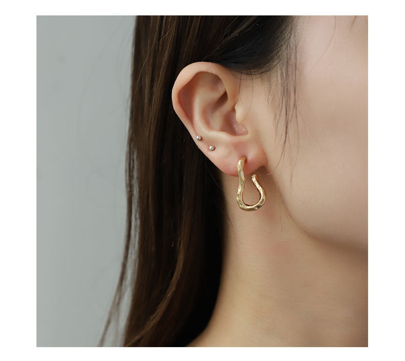 Wholesale Irregular Shape Textured Earrings