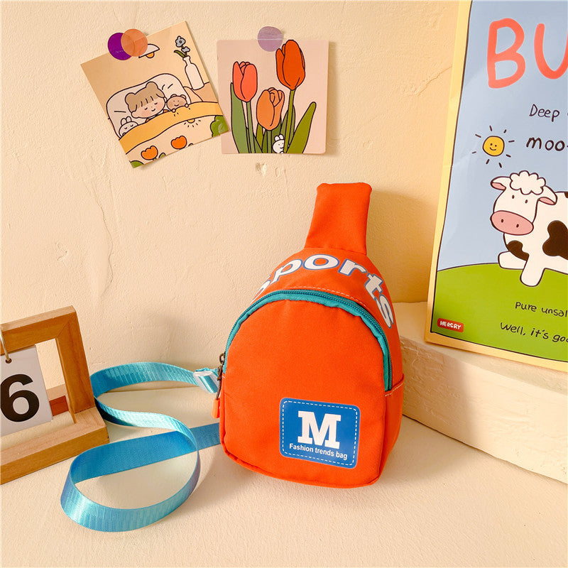 Wholesale Oxford Cloth Color Contrast Printing Letter Children's Bag