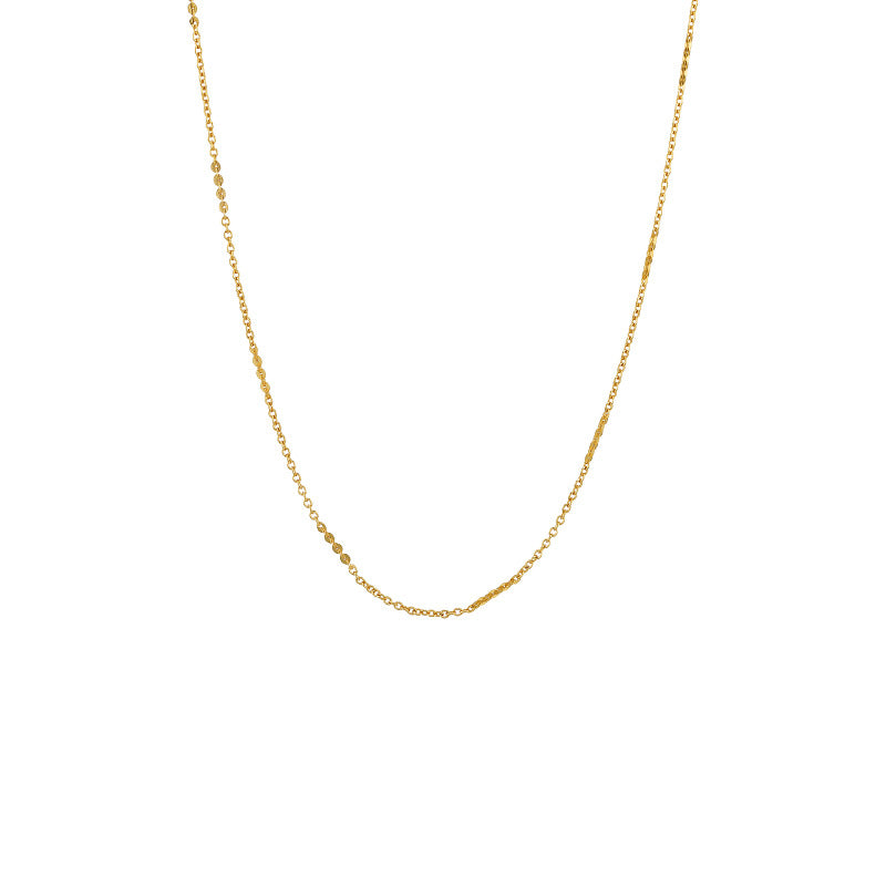 Wholesale 12pcs Copper Gold-plated Minimalist Alloy Chain Gold Fashionable Necklaces