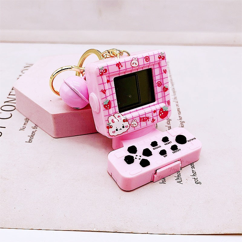 Mini Keychain de la consola de juego Handheld Mini de ABS Tetris.