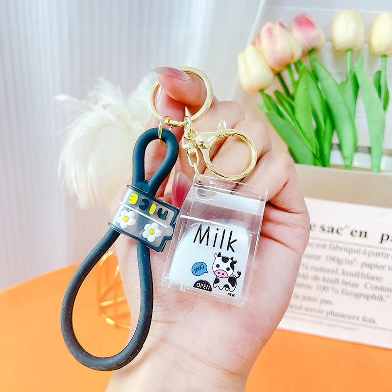 Carton de leche al por mayor lindos llaves acrílicos