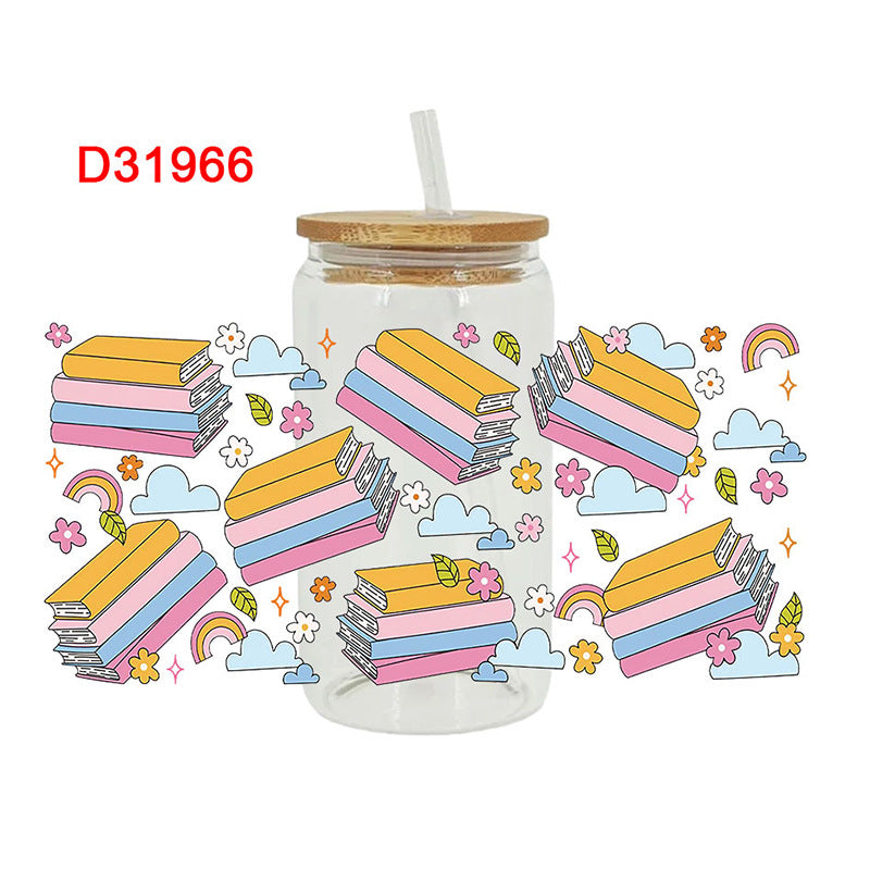 Wholesale Color Brush Paint 16oz Cup UV DTF Wraps