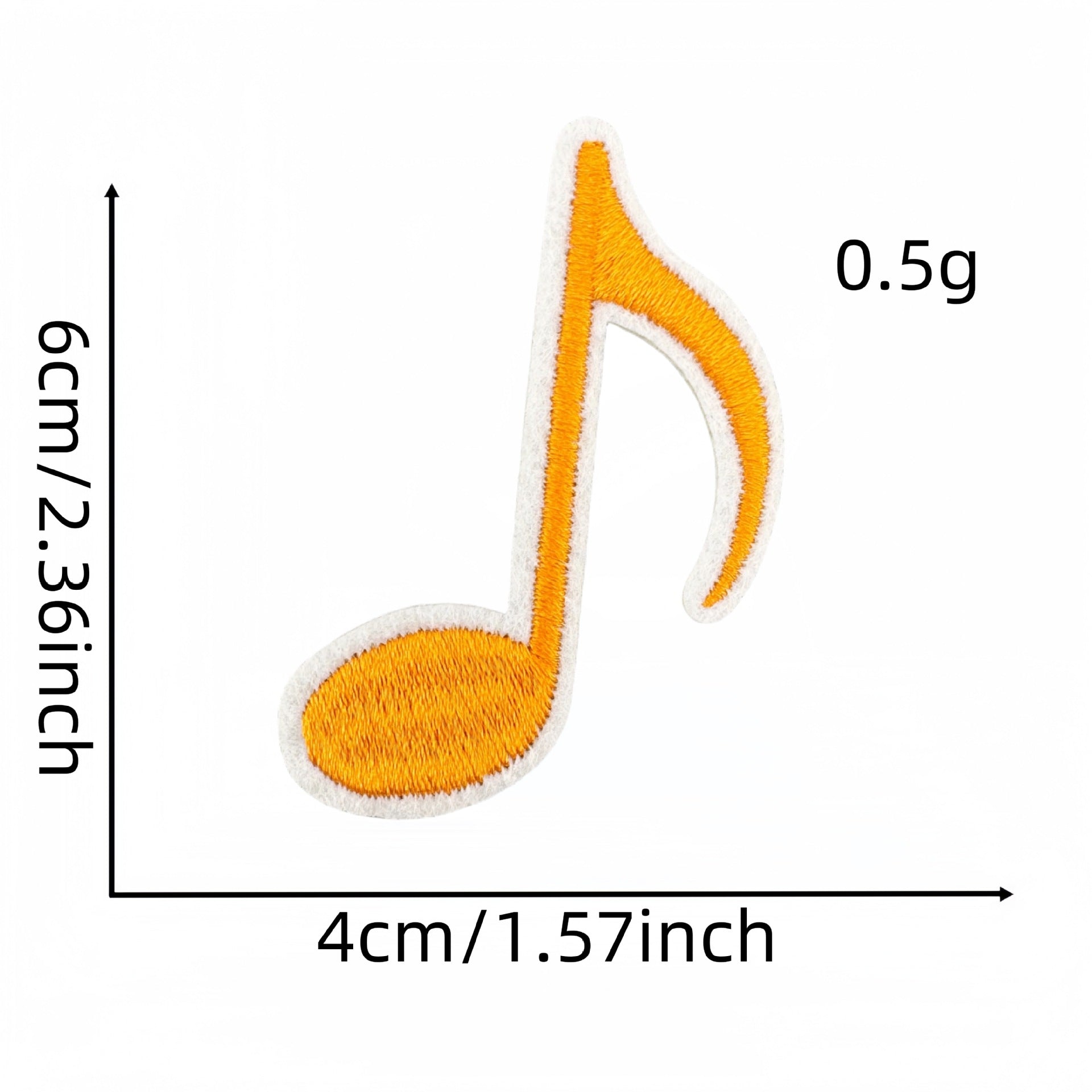 Wholesale Fashion Musical Note Iron On Cloth Patches For DIY Clothing Decoration Boutique Accessory