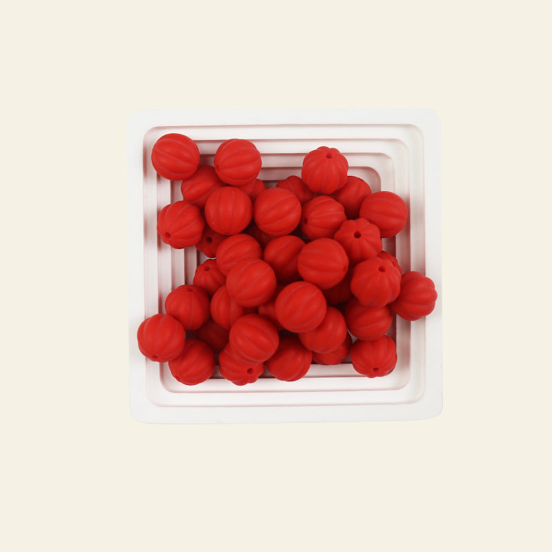 Wholesale 100pcs/pack Candy-colored silicone pumpkin beads