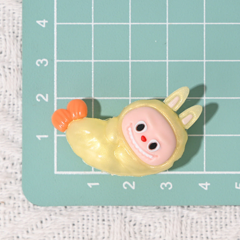 Wholesale 10pcs/pack oft silicone cartoon fried shrimp rubber beads