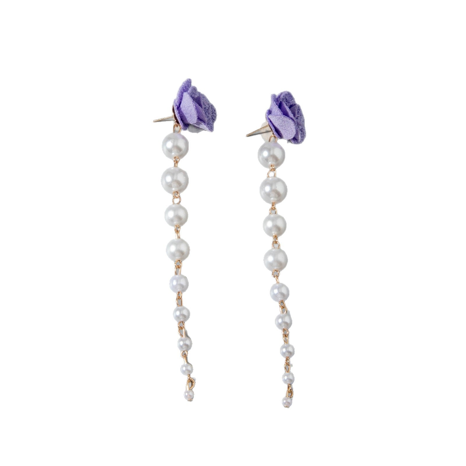 Wholesale Fabric rose flower earrings