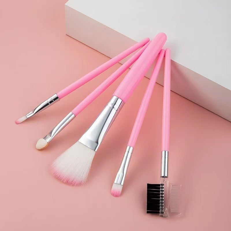 Wholesale 5 Pcs Soft Bristle Portable Makeup Brush Set