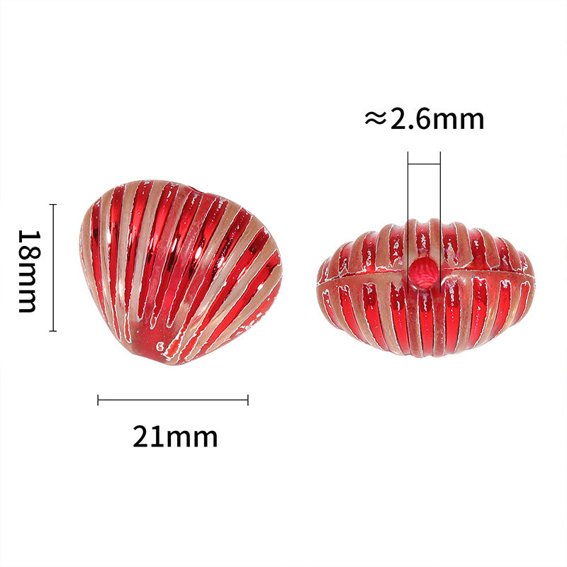 Wholesale 100pcs/pack  Heavy-duty colorful seashell beads and acrylic beads