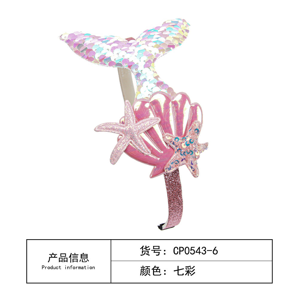 Wholesale Sequined Shell Mermaid Sweet Headband