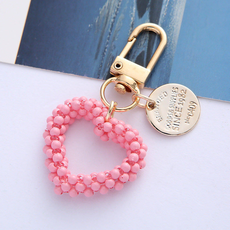 Wholesale Pearl Colored Love Resin Keychains