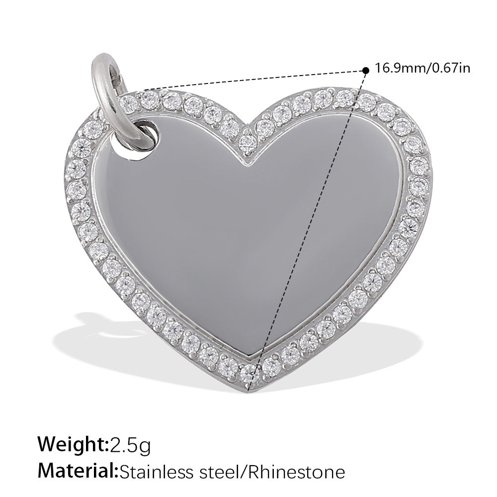 Wholesale Ocean style retro key heart-shaped stainless steel necklace pendant accessories