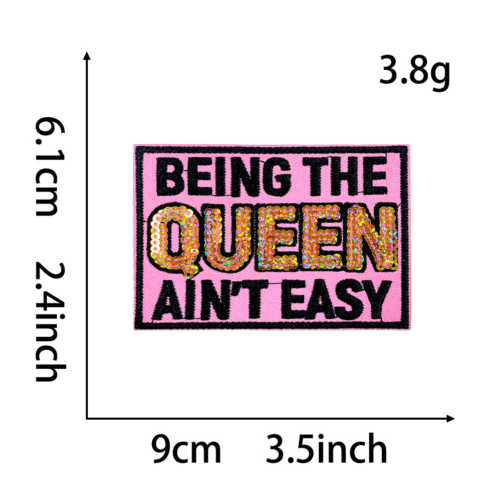 Wholesale Embroidered Iron On Patch Afro Black Girl Leopard Print Letter Design Decorative DIY Craft Supply For Shoes Hats Bags