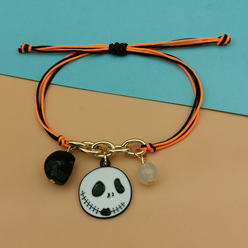 Wholesale 2PCS Halloween Glow Hand Alloy Bracelet