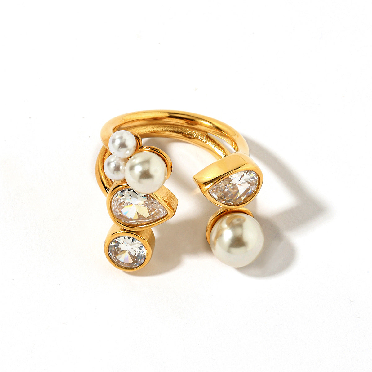 Wholesale Steel Stainless Steel Ring Vintage Round Irregular Rings