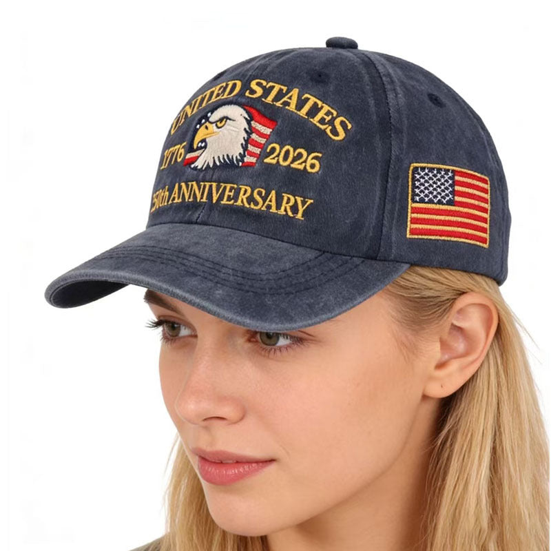 Wholesale Embroidered Baseball Cap American Flag Peaked Cap