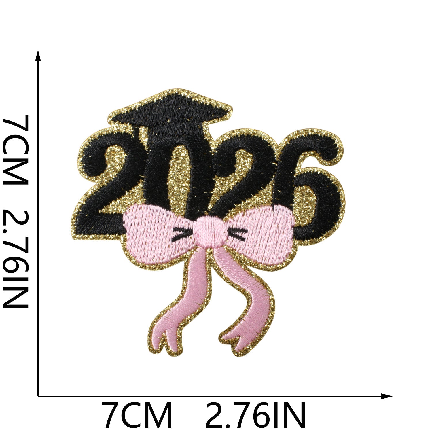 Wholesale Graduation Embroidered Patch Top Honors Future Promise Iron On Applique For Student Clothing DIY Fashion Accessory