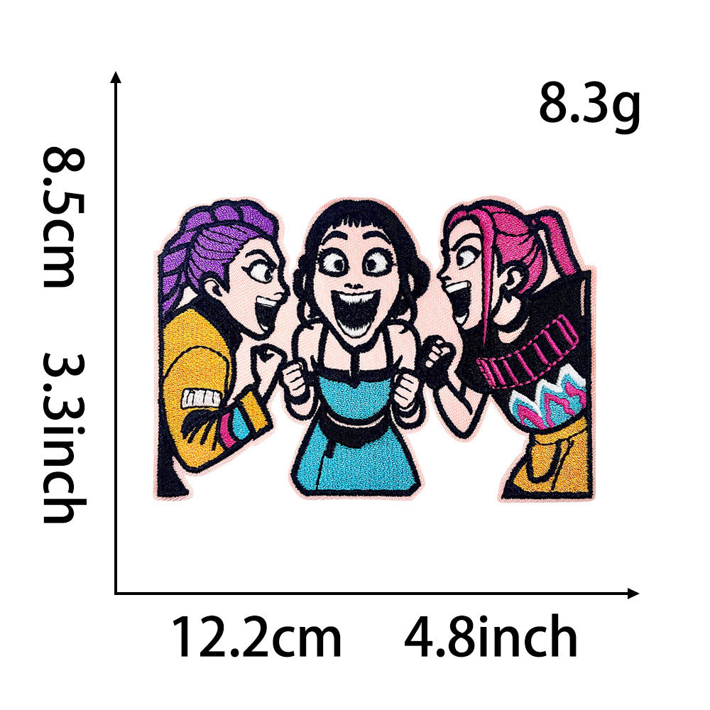 Wholesale Cartoon Cute Styling Girl Embroidery DIY Patches OLY Exclusive