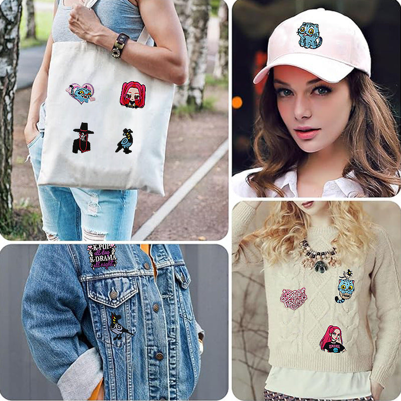 Wholesale Cartoon Girl Devil Colorful Love Embroidery DIY Patches