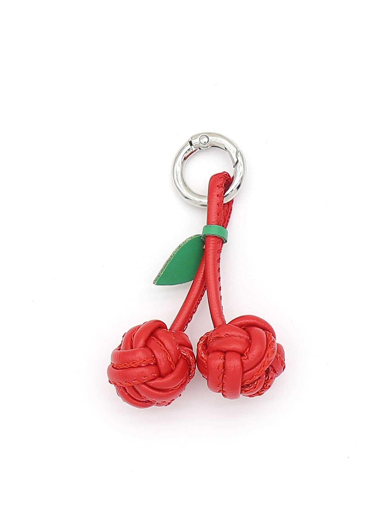Wholesale Exquisite PU cherry shoe hanging woven ball pendant key chain bag hanging