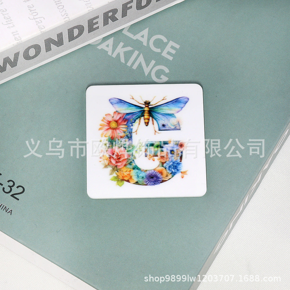Wholesale 10pcs Cartoon Square Butterfly Personalized Bag FlatBack