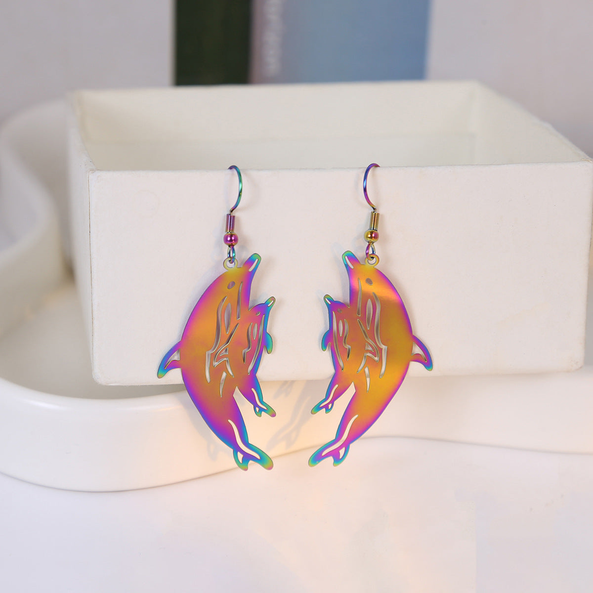 Wholesale Colorful Ocean Series Niche Colorful Shell Jellyfish Earrings