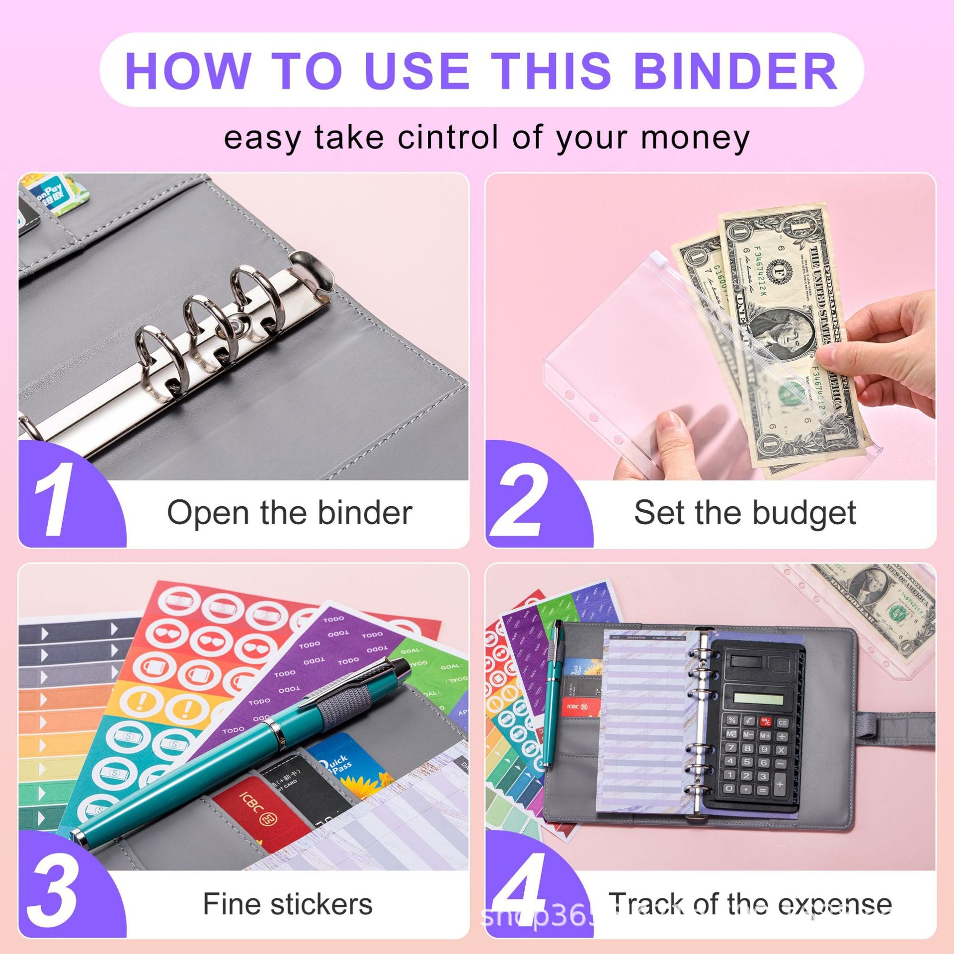 Wholesale PU A6 Binder Financial Ledger